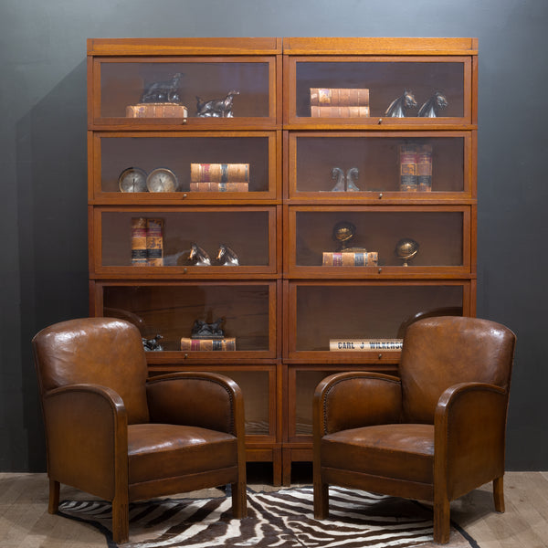 Pair of Early 20th c. Globe-Wernicke 5 Stack Lawyer's Bookcases c.1940-Price is per piece