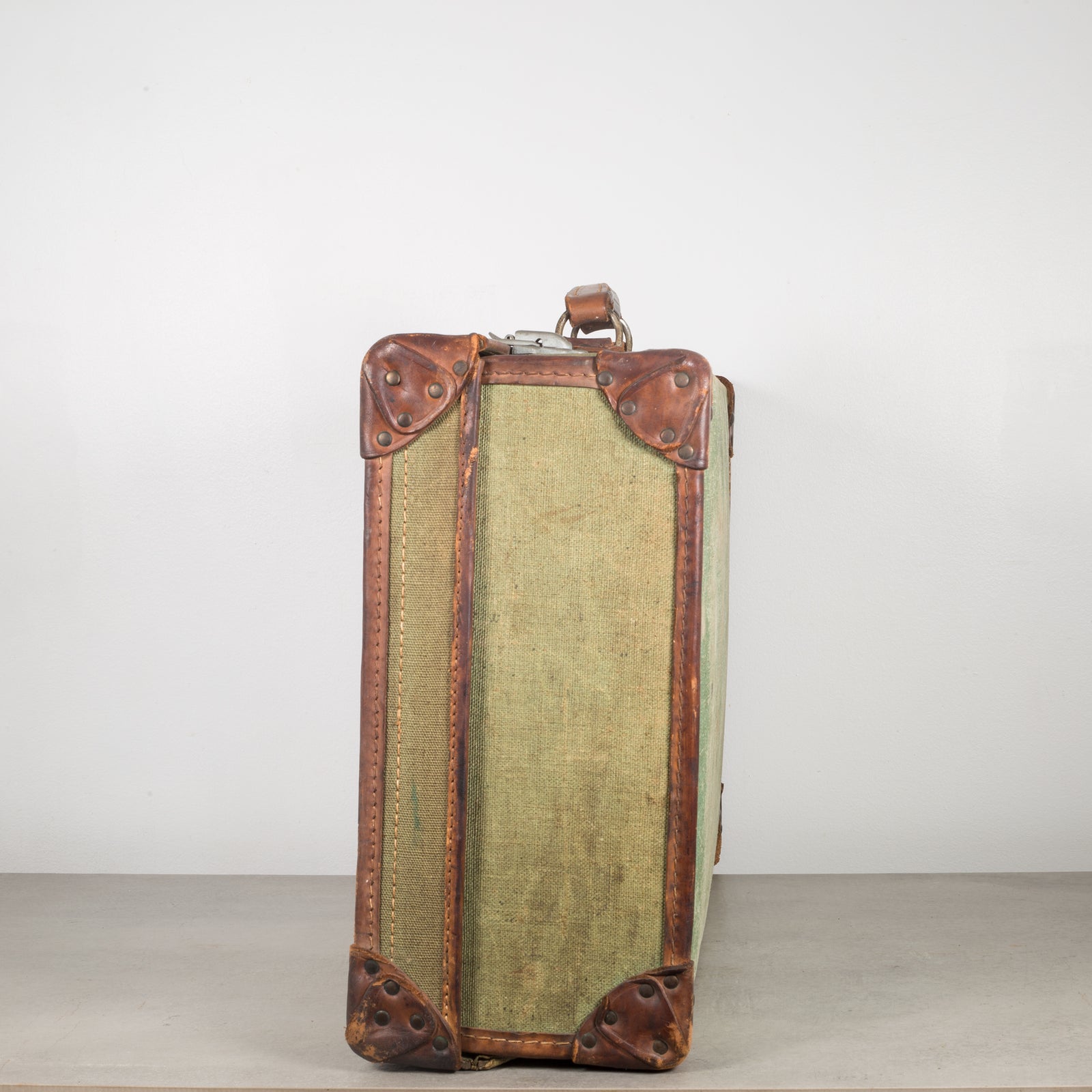 Leather/Canvas English Suitcase c.1944 | S16 Home