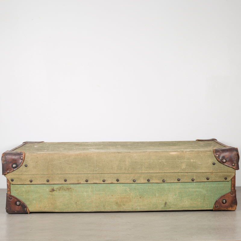 Leather/Canvas English Suitcase c.1944