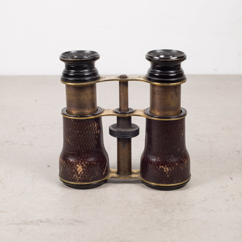 French Leather/Brass Opera Glasses by Le Maire Fabt. Paris c.1880