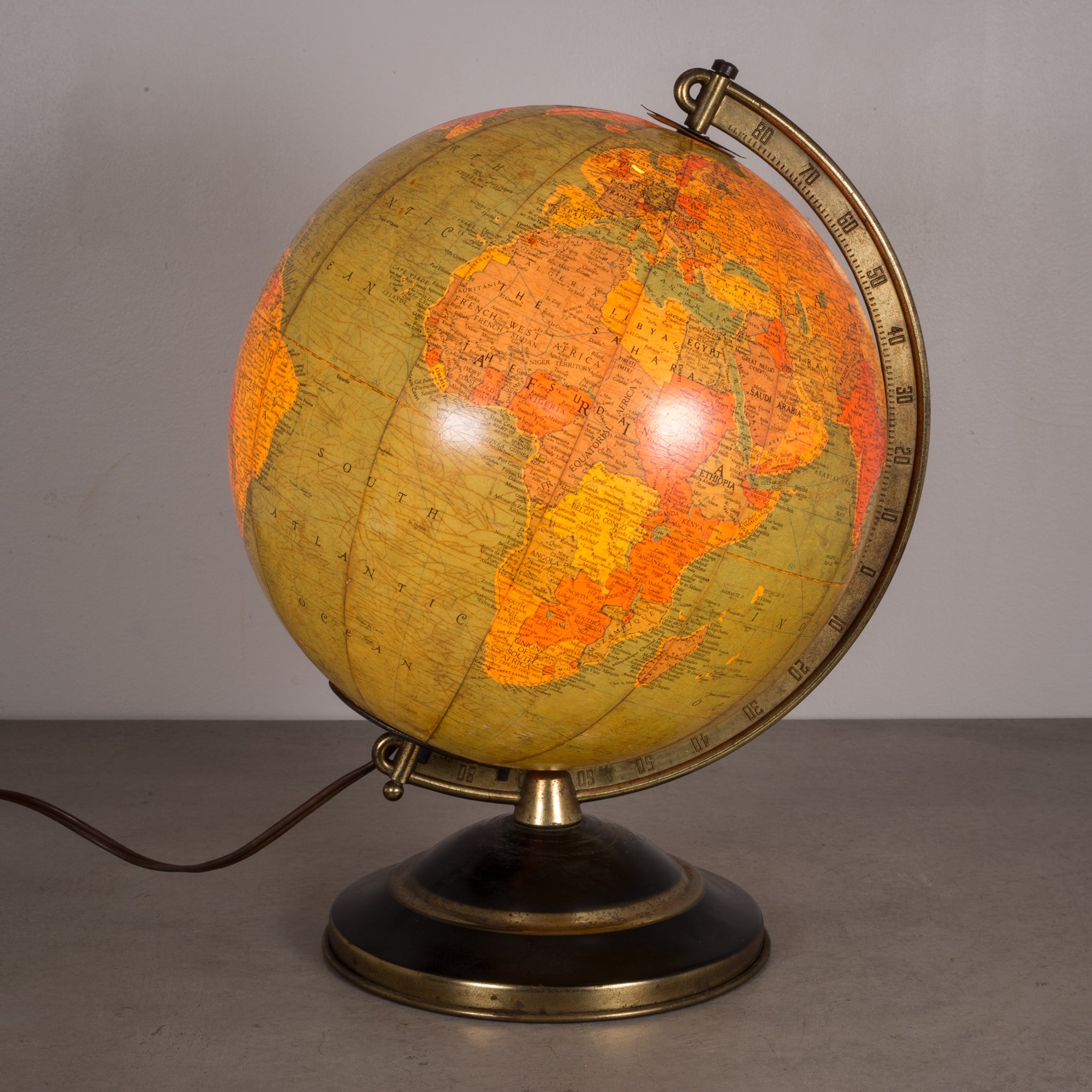 Mid-century Illuminated Glass Globe c.1960 | S16 Home