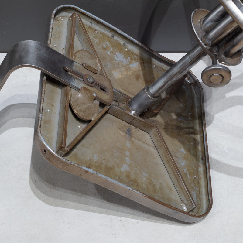 Mid-century Adjustable Metal Factory Swivel Stools c.1950-Price is per stool
