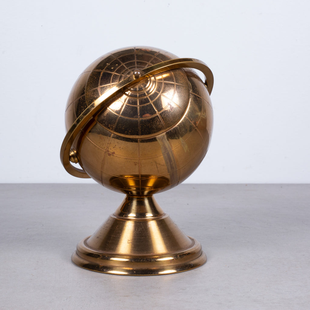 brass globe cigarette holder Mid-century Brass Globe Cigarette Holder c.1960