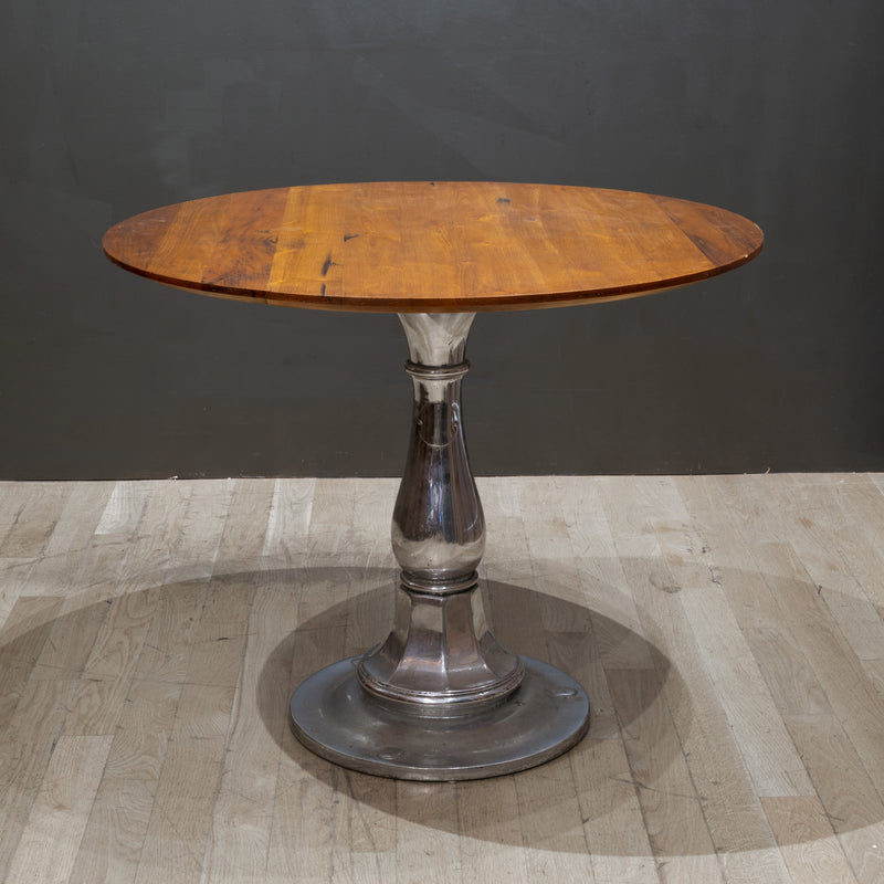 Mid-century Chrome and Chestnut Dining Table c.1950