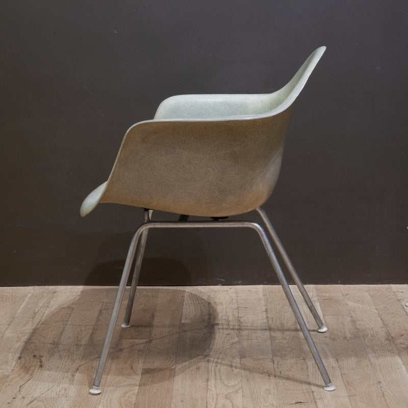 Eames Molded Fiberglass DAX Chair by Herman Miller in Seafoam Green C.1956