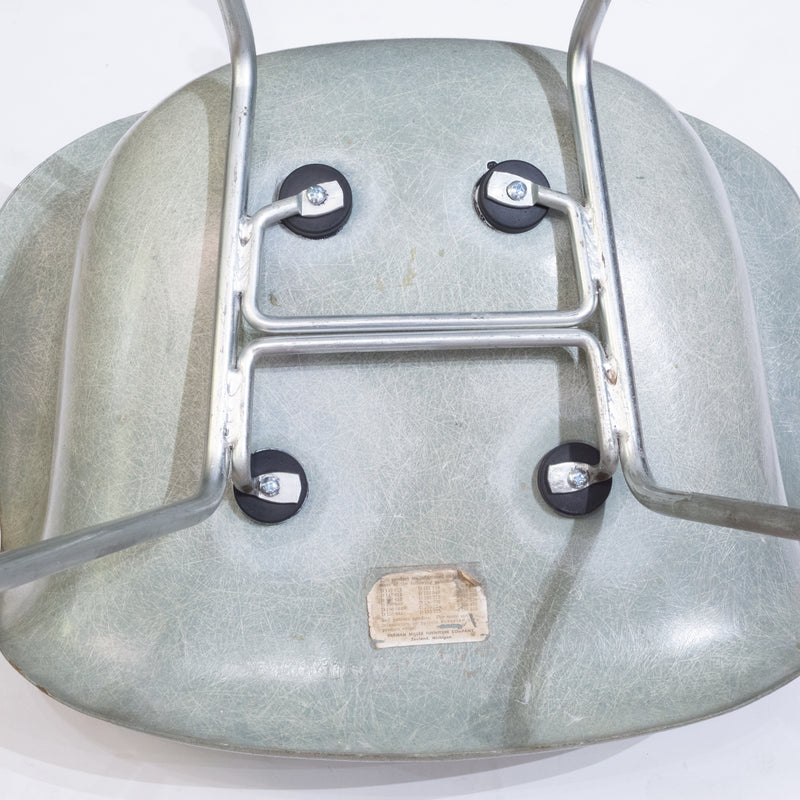 Eames Molded Fiberglass DAX Chair by Herman Miller in Seafoam Green C.1956