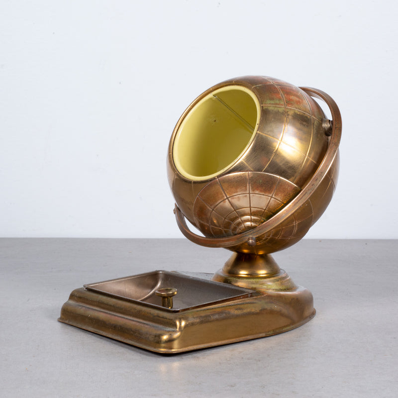 antique cigarette ashtray Mid-century Brass Globe Cigarette Holder and Ashtray/Coin Dish c.1960 antique cigarette ashtray Mid-century Brass Globe Cigarette Holder and Ashtray/Coin Dish c.1960