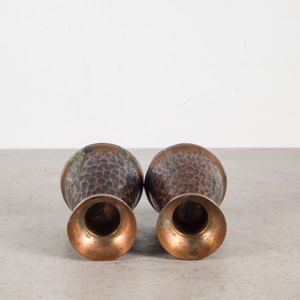 Mid-century Hammered Cooper Candesticks c.1960
