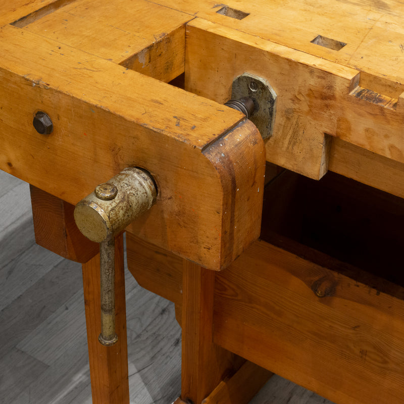 Mid-century Maple Carpenter's Workbench c.1960