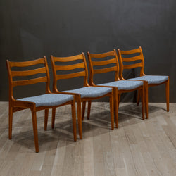 Mid-century Reupholstered Danish Teak Dining Chairs c.1960