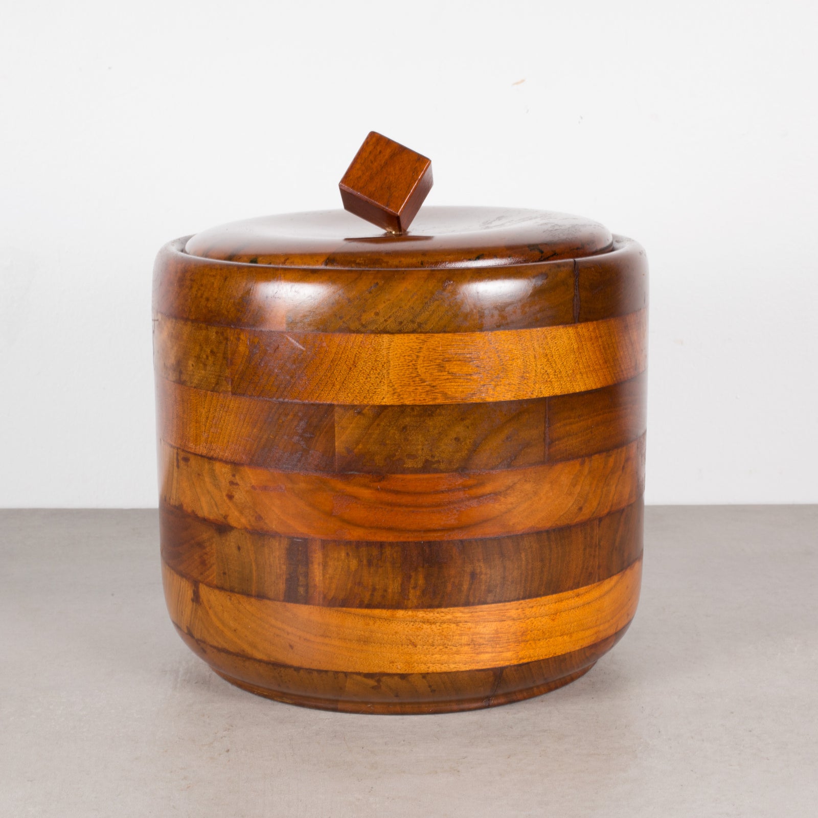 Mid-century Solid Walnut Ice Bucket c.1950 | S16 Home