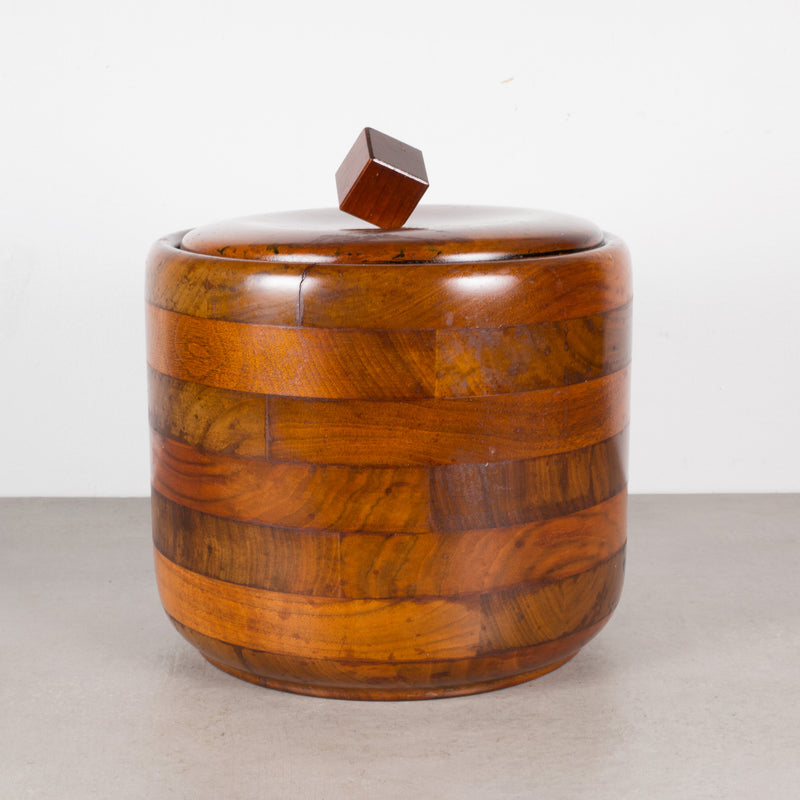 Mid-century Solid Walnut Ice Bucket c.1950