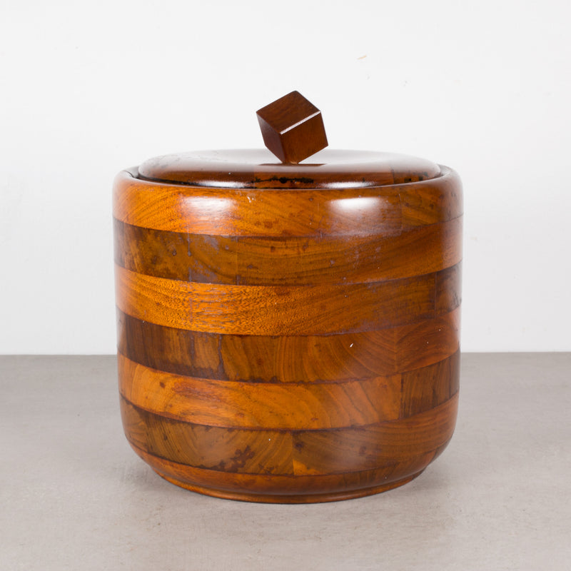 Mid-century Solid Walnut Ice Bucket c.1950