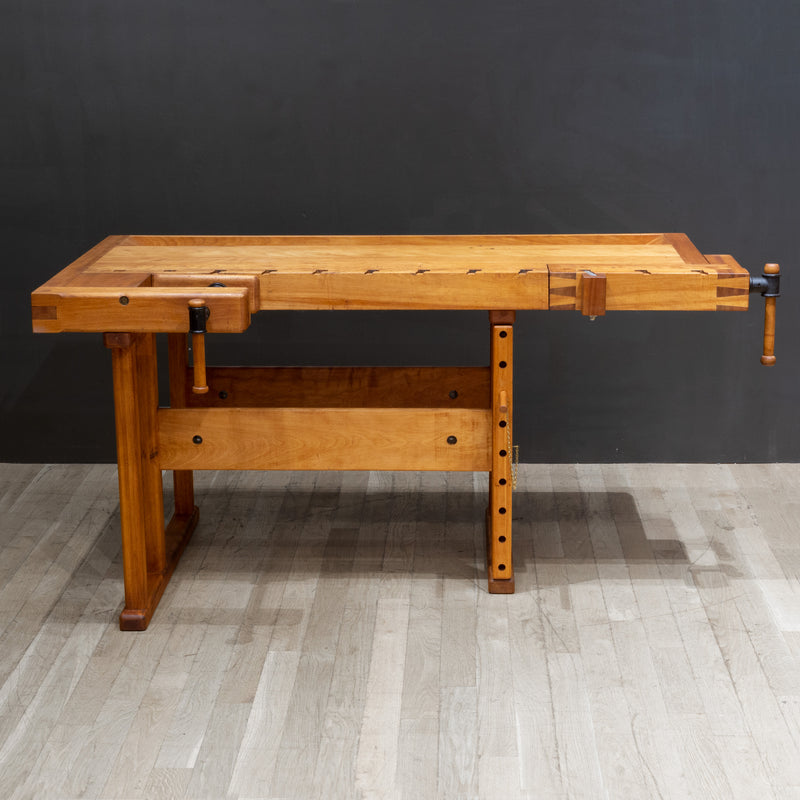Handmade Solid Maple Carpenter's Workbench c.1970