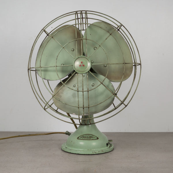 Vintage A.C. Electric Oscillating Fan c.1950