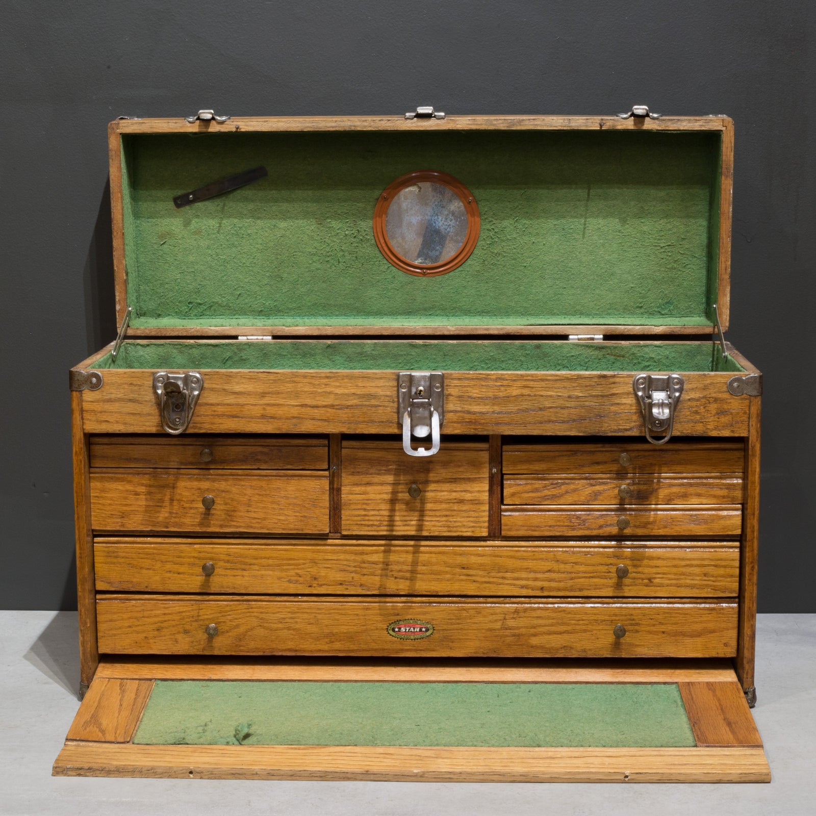 Antique Eight Drawer Oak Machinist's Chest c.1940 | S16 Home