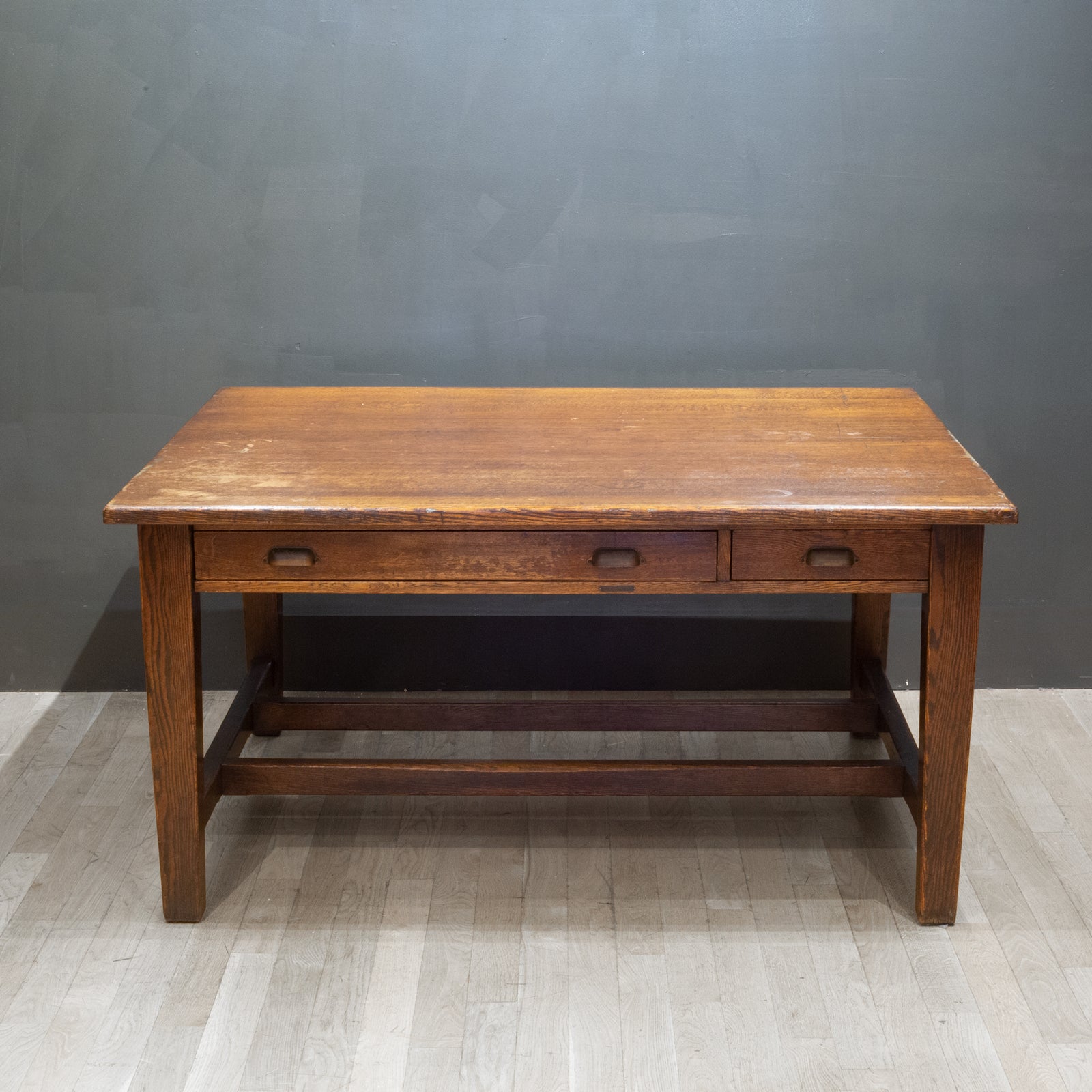 Large Tiger Oak Double Person Desk c.1930 | S16 Home