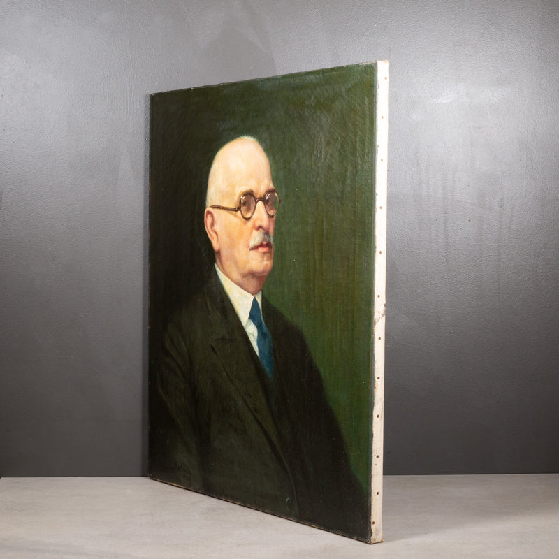 George Beline Oil on Canvas Portrait c.1930