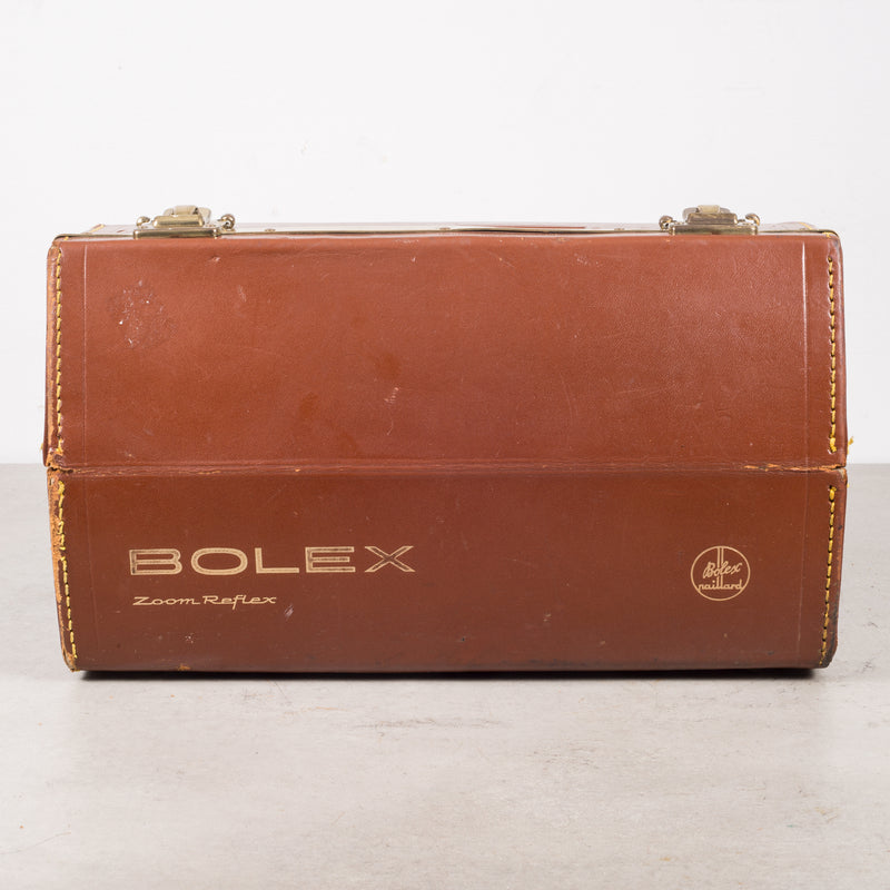 Bolex Zoom Reflex P1 8mm Movie Camera and Leather Case c.1961