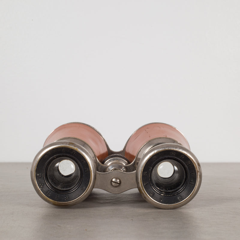 French Galilean Binoculars and Leather Case by Iris de Paris c.1880