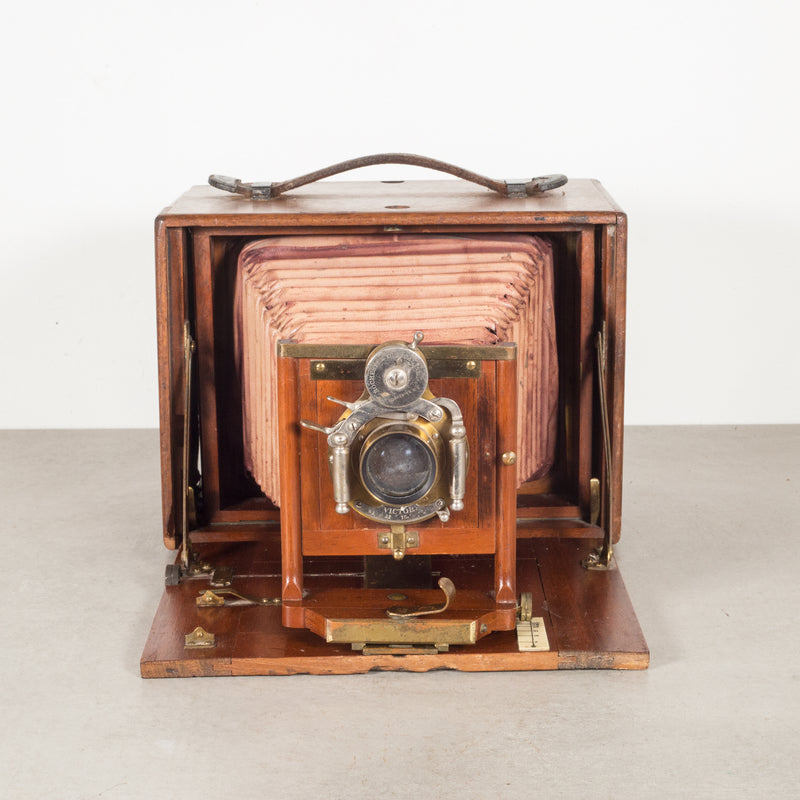 Antique Mahogany Premo Long Focus Folding Camera, circa 1895-1904