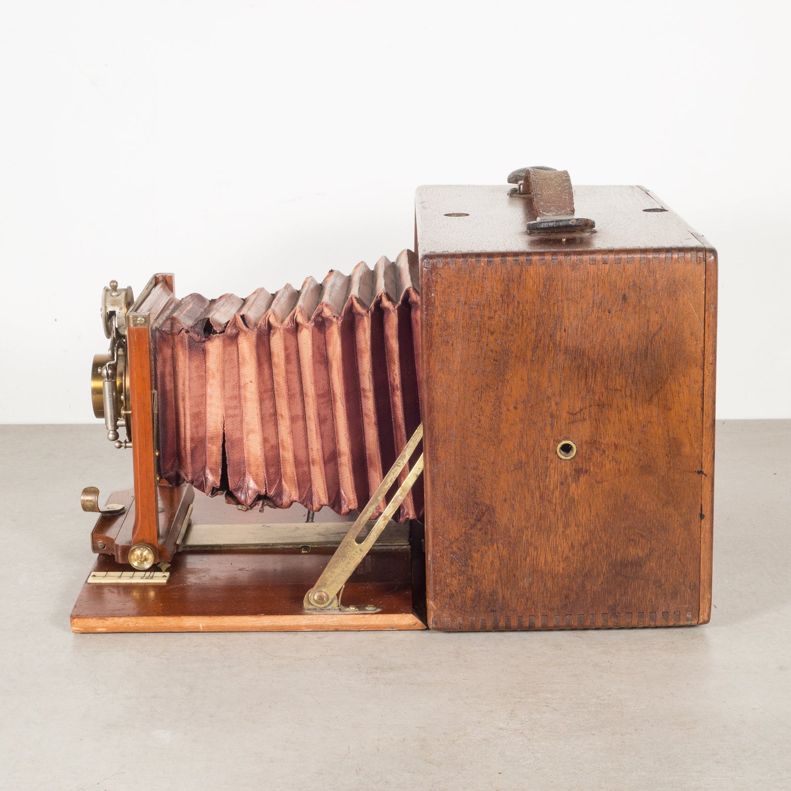 Antique Mahogany Premo Long Focus Folding Camera, circa 1895-1904