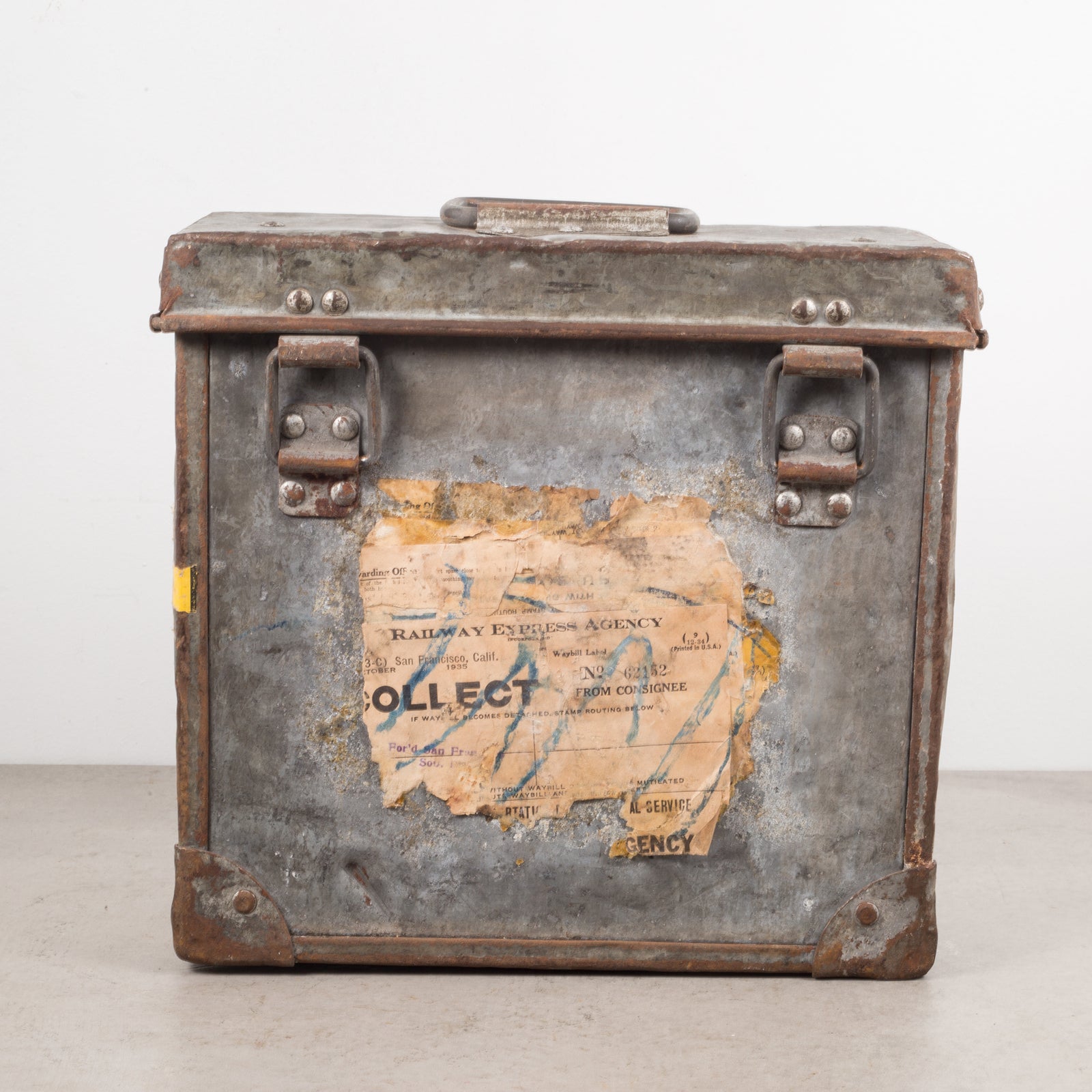 Antique Railway Express Agency Shipping Strongbox c.1930s | S16 Home