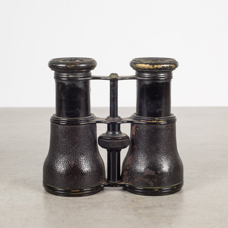 19th c. Leather Wrapped "121" French Binoculars c.1880