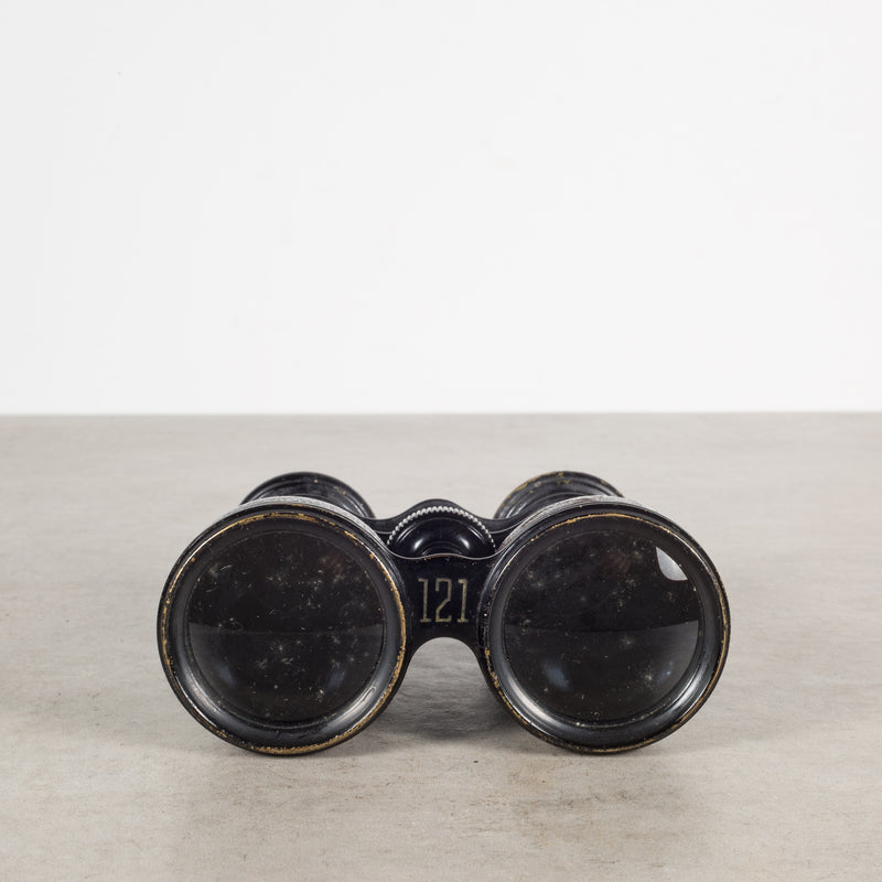 19th c. Leather Wrapped "121" French Binoculars c.1880