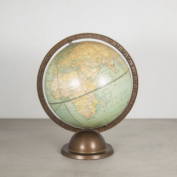 Art Deco Cram's Small Terrestrial World Globe c.1920