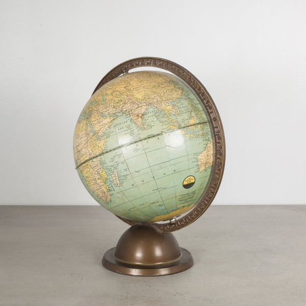 Art Deco Cram's Small Terrestrial World Globe c.1920