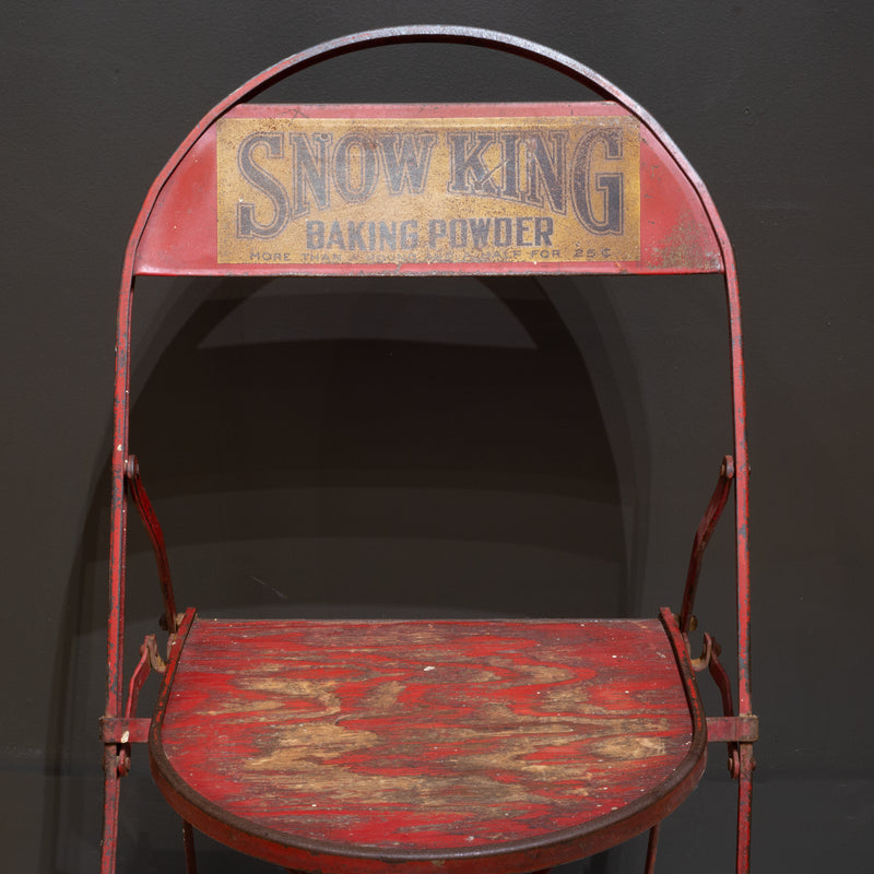 Antique Snow King Baking Powder Avertising Folding Chairs c.1930