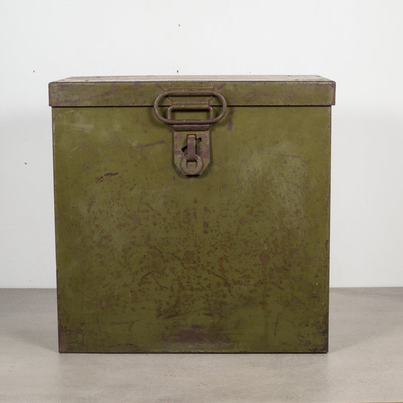 Antique Steel Movie Reel Transport Box c.1920