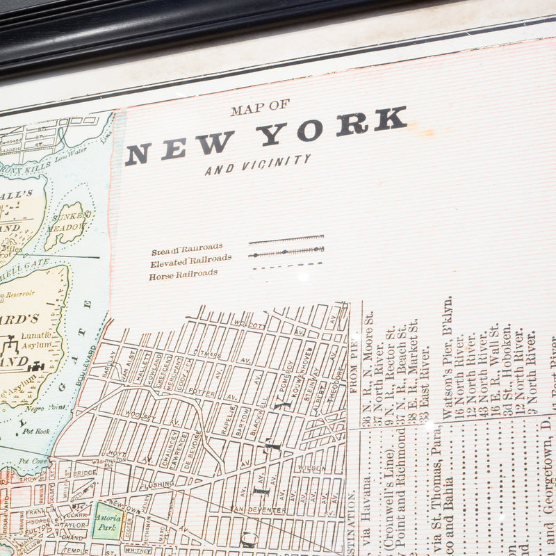 Monumental Timothy Oulton Artline Framed New York City Map