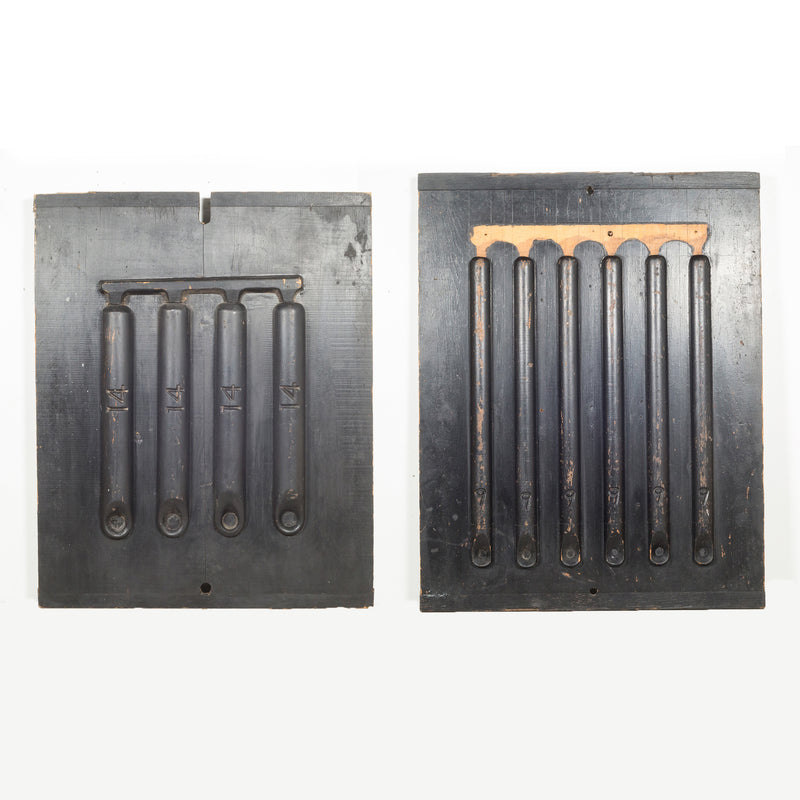 Early 20th c. Double Sided Wooden Foundry Molds c.1900
