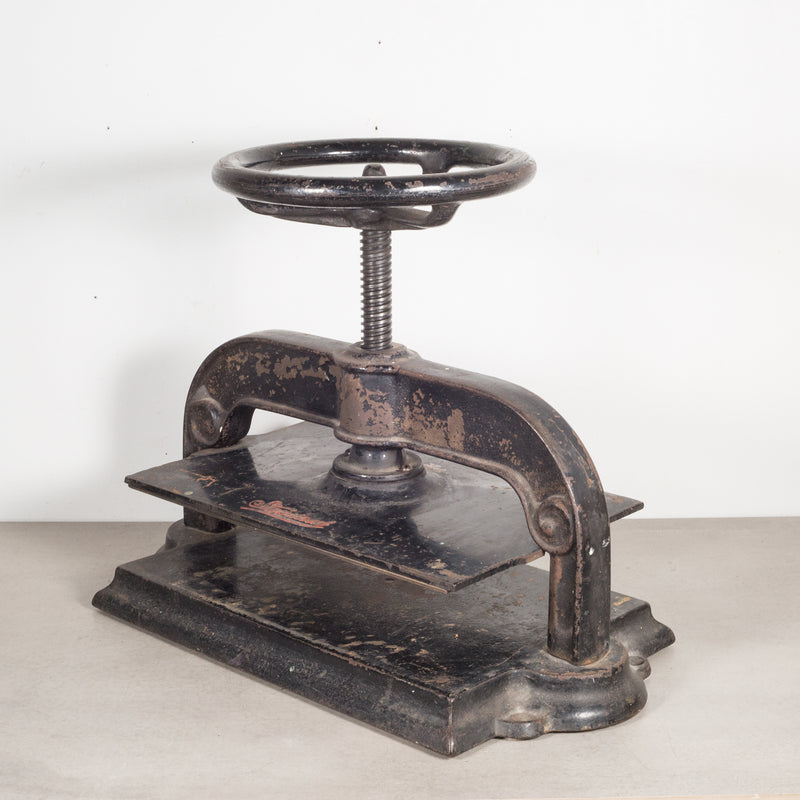 Circa 1915 Large Book Binding Press by Latham Machinery Co, Briar Press