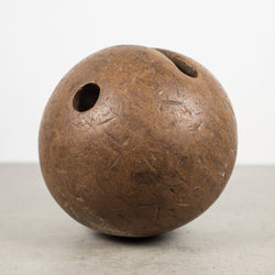 19th c. Hand Carved Lingum Vitae Bowling Ball c.1800s
