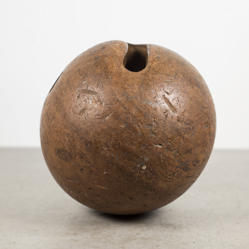 19th c. Hand Carved Lingum Vitae Bowling Ball c.1800s