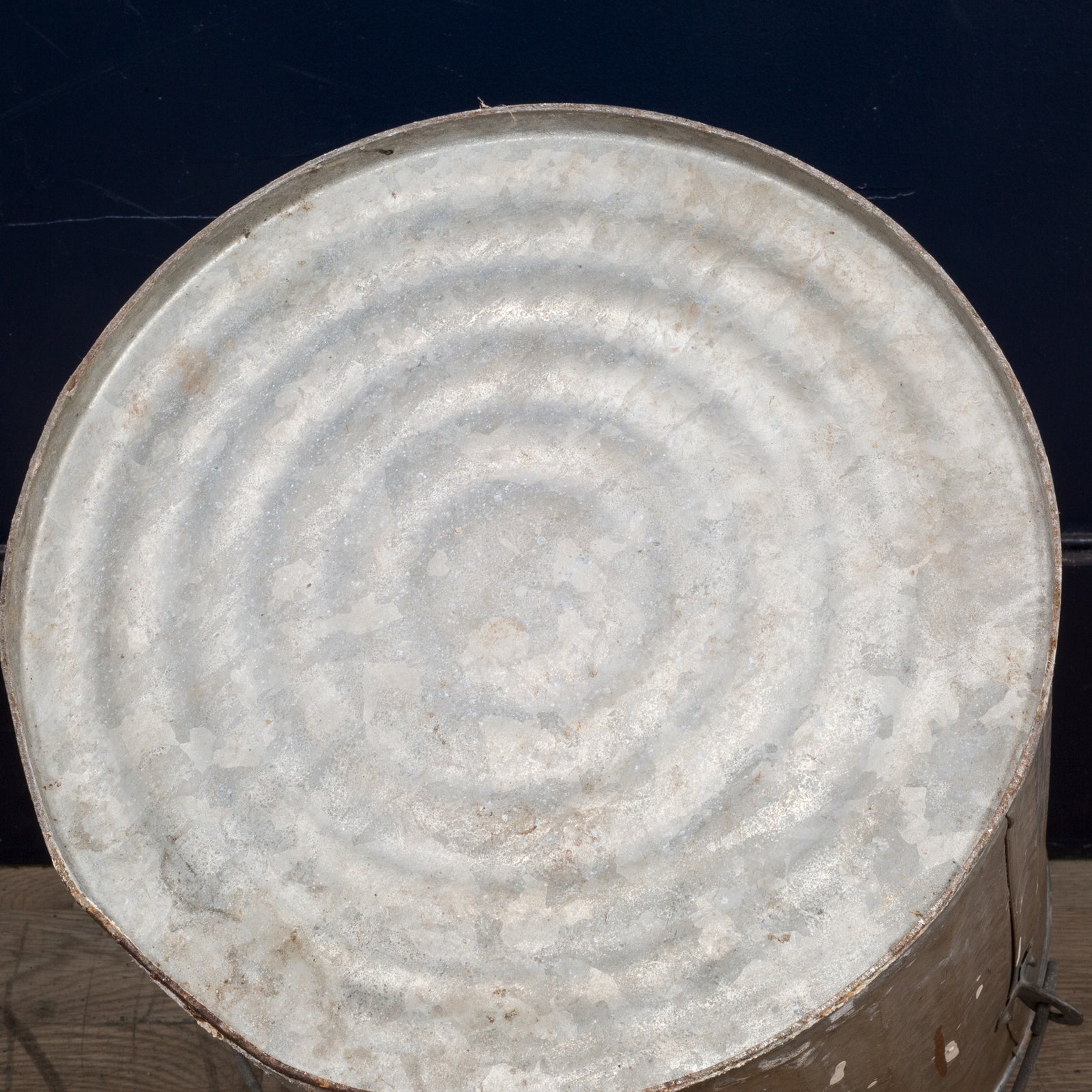 Antique Galvanized Steel Trash Can c.1940 | S16 Home