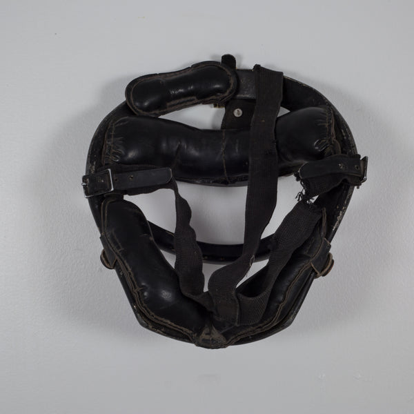 Metal and Leather Platform Catcher's Mask c.1960
