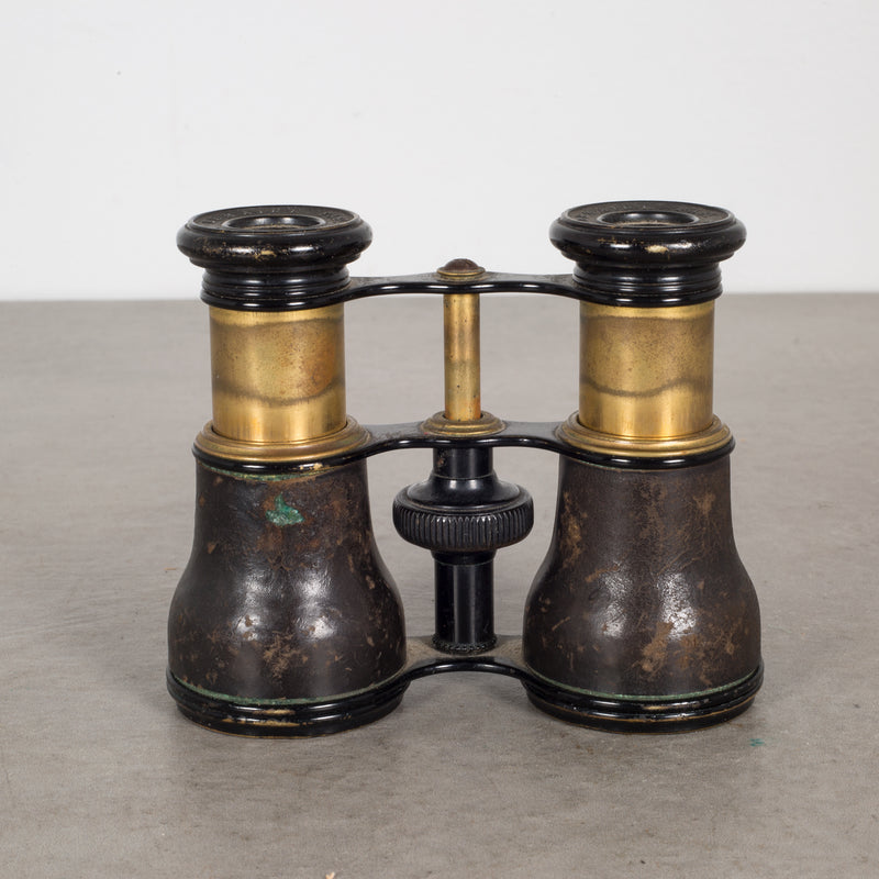 French Leather/Brass Opera Glasses by Le Maire Fabt. Paris c.1880