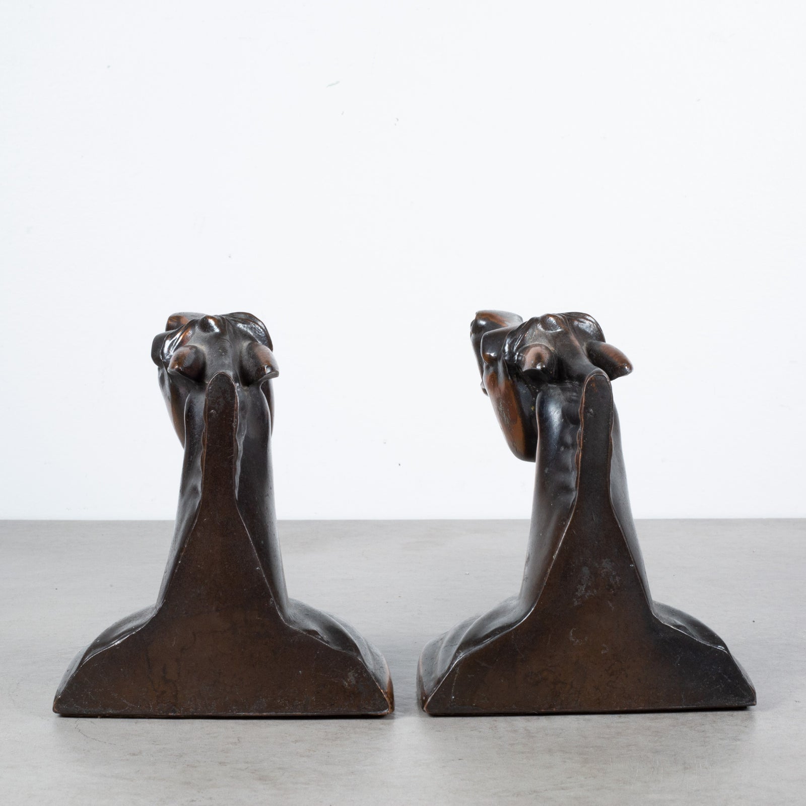 お歳暮ならオンライン Art Deco Bronze Plated Art Deco Horse Head Bookends c.1930 小物入れ