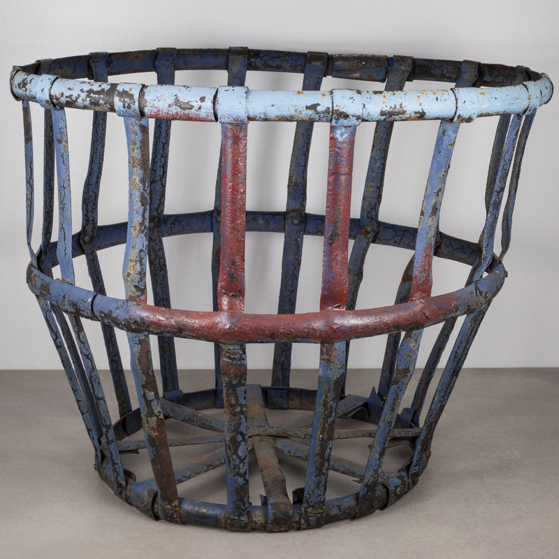 Metal Industrial Iron Basket c.1920-1930