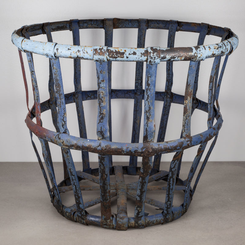 Metal Industrial Iron Basket c.1920-1930