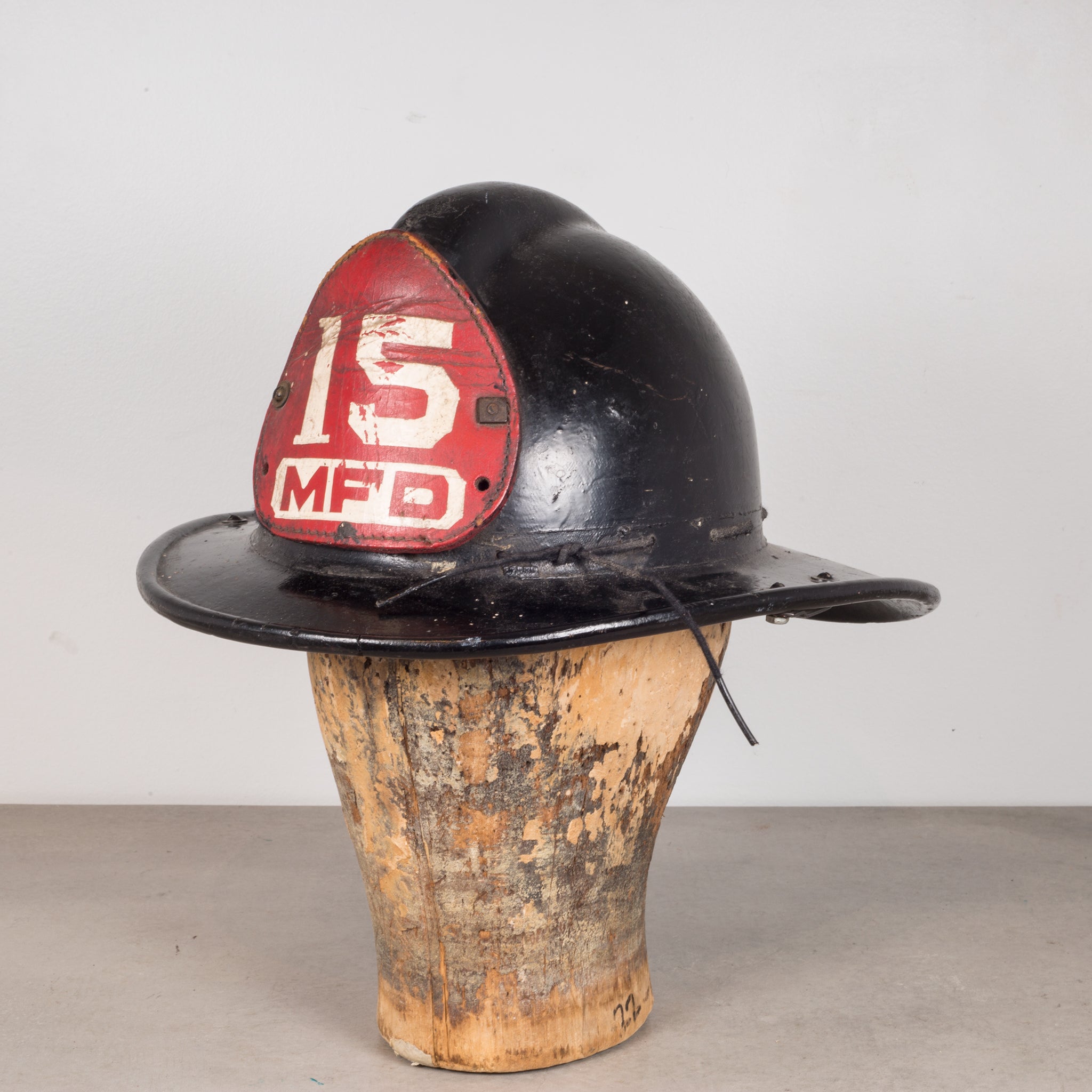 1940's motorcycle helmets Black Fireman's Helmet c.1940
