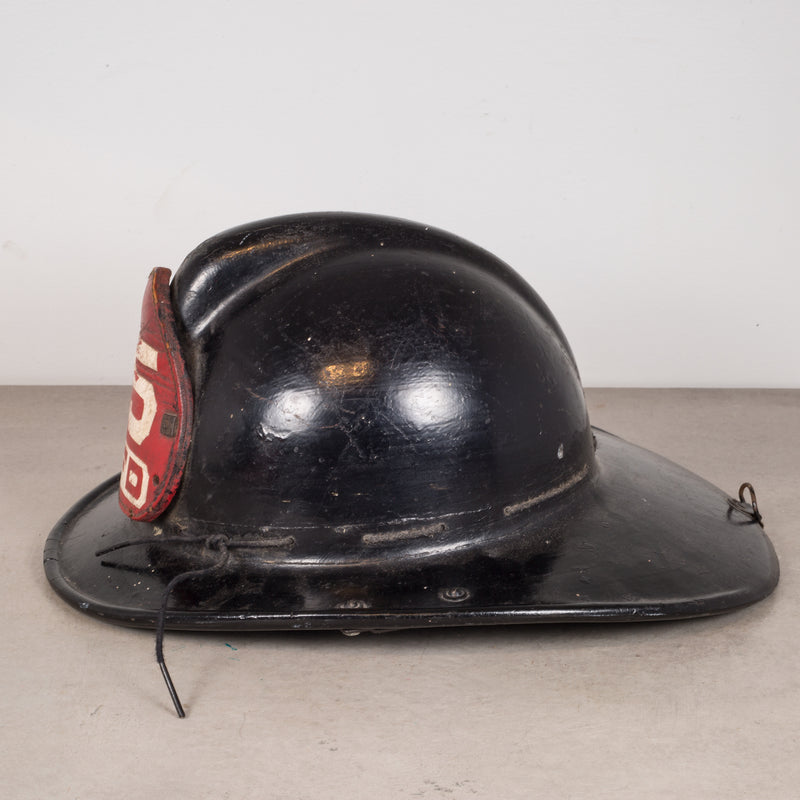 Black Fireman's Helmet c.1940 Black Fireman's Helmet c.1940