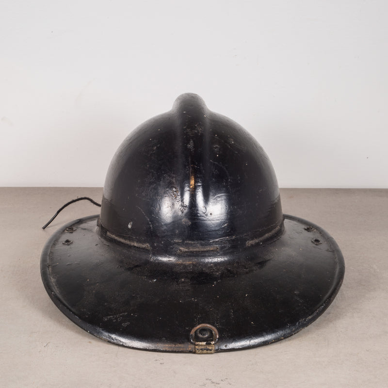 Black Fireman's Helmet c.1940