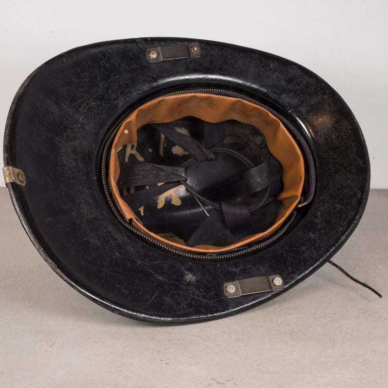 Black Fireman's Helmet c.1940