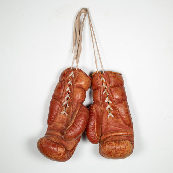 Vintage Johnny Walker Leather Boxing Gloves c.1950