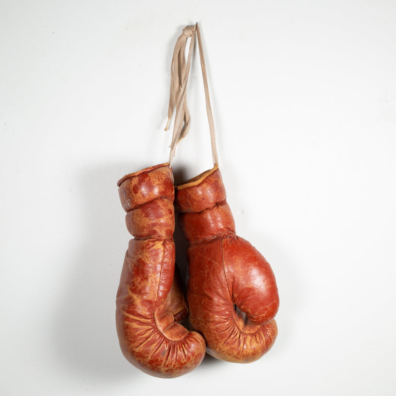Vintage Johnny Walker Leather Boxing Gloves c.1950